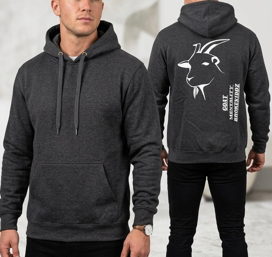 BROKEKIDDZ "GOAT Mentality" Cotton Pullover Hoodie
