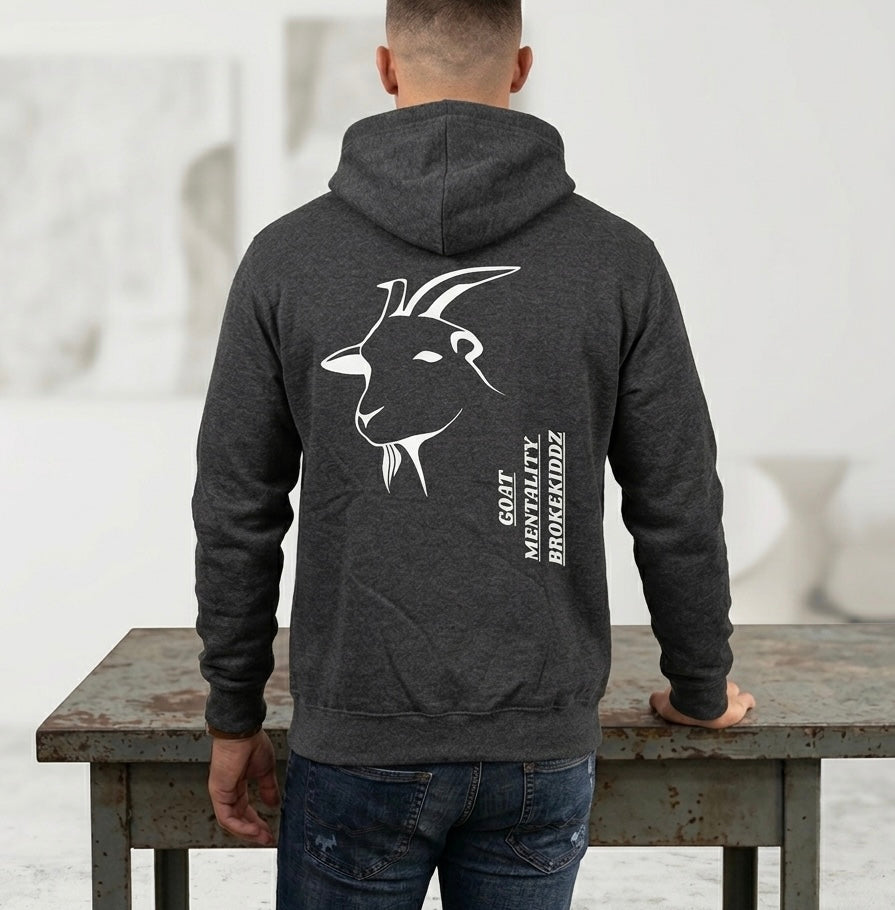 BROKEKIDDZ "GOAT Mentality" Cotton Pullover Hoodie