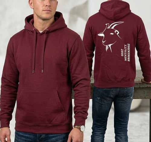 BROKEKIDDZ "GOAT Mentality" Cotton Pullover Hoodie